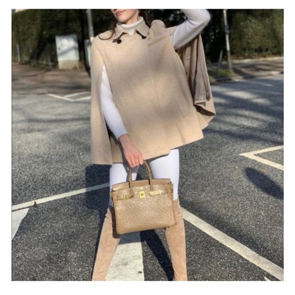 Zara cotton blend cape coat size Medium - Picture 8 of 15